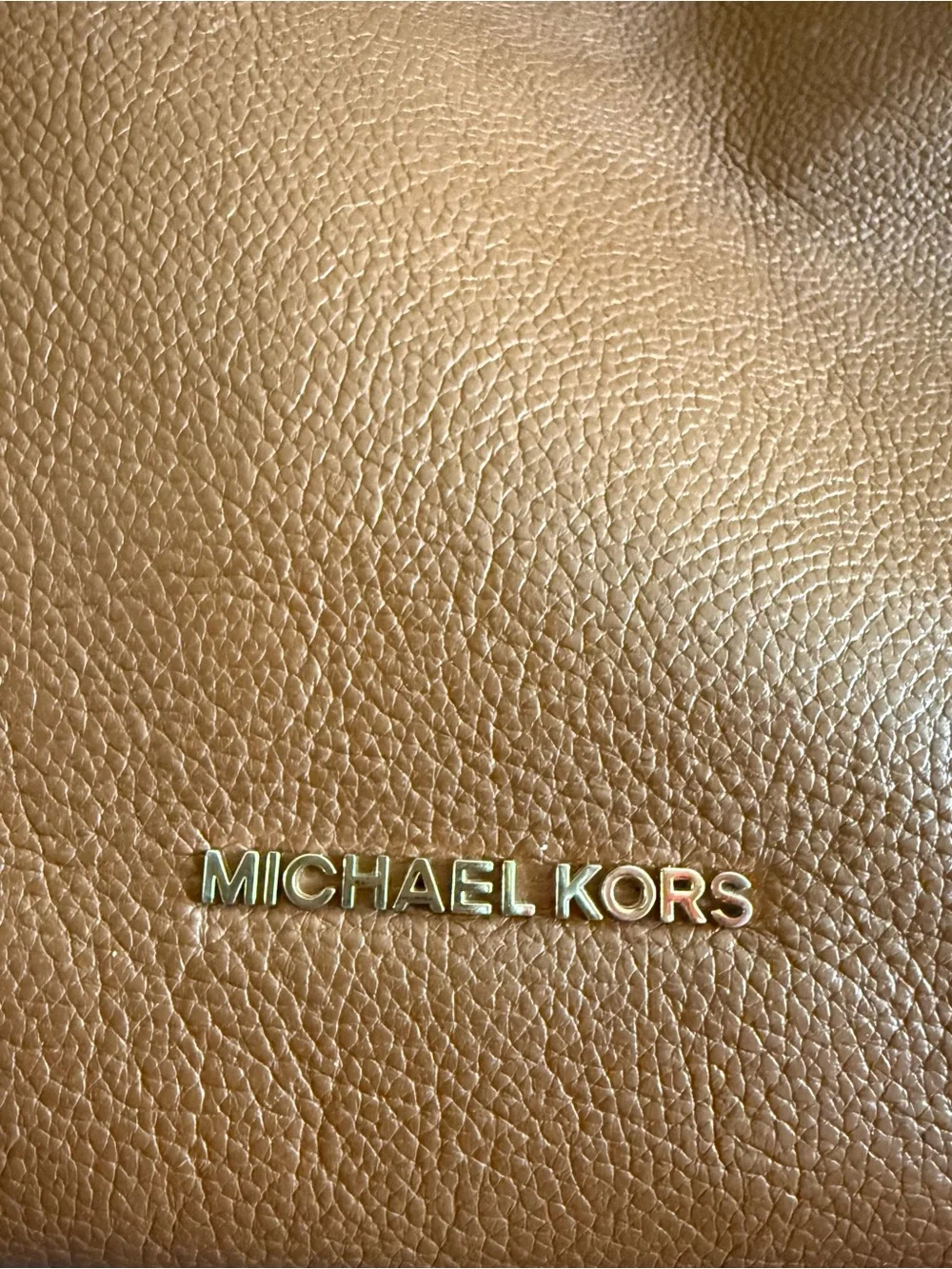 MICHAEL KORS Brown and Yellow Leather Shoulder Hobo